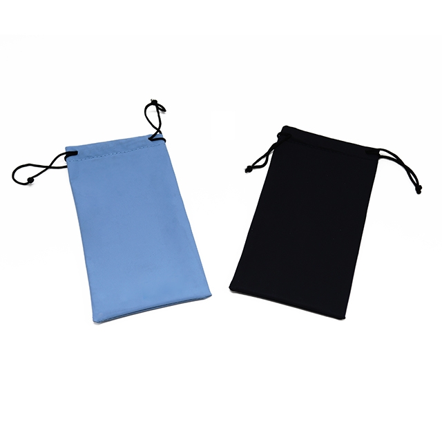 Draw String PU leather Pouch Customized Logo Printing